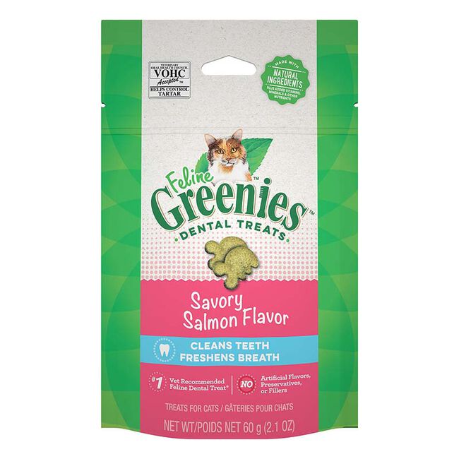 Greenies Feline Dental Treats - Savory Salmon Flavor image number null