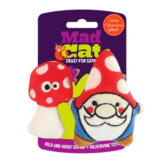 Mad Cat Plush Cat Toys - Gnome & Mushroom image number null