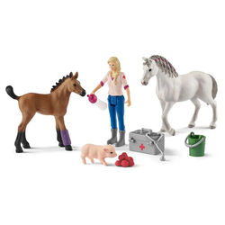 Schleich Vet Visit with Mare and Foal