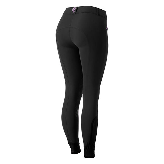 Equinavia Women's Astrid Silicone Knee Patch Breeches - Black/Orchid Mist image number null