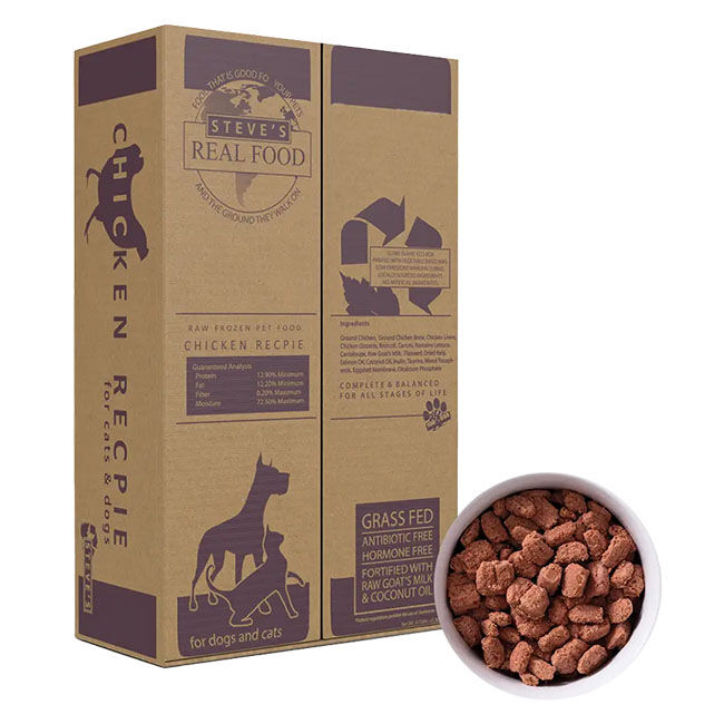 Steve's Raw Frozen Chicken Recipe Dog & Cat Food - Nuggets - 5lb image number null