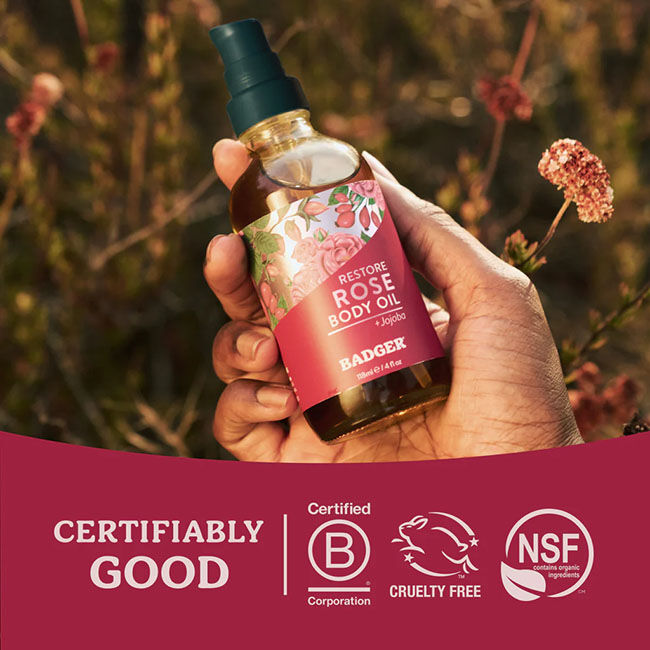 Badger Rose Body Oil - 4 oz image number null