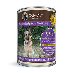 Dave's Pet Food 95% Premium Meats Dog Food - Turkey & Turkey Liver Recipe - 13.2 oz