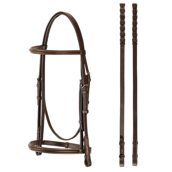 Bobby's Silver Spur Raised Snaffle Bridle image number null