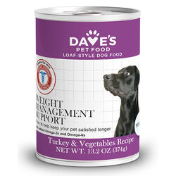 Dave's Pet Food Restricted Diet Dog Food - Weight Management - Turkey & Vegetables Recipe - 13.2 oz