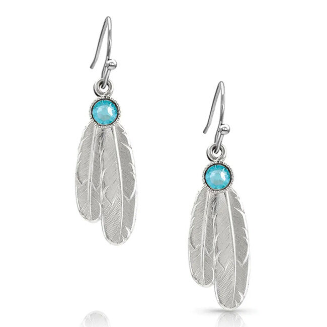 Montana Silversmiths Gift of Freedom Feather Earrings image number null