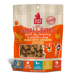 Plato Small Bites Dog Treats - Organic Chicken Recipe