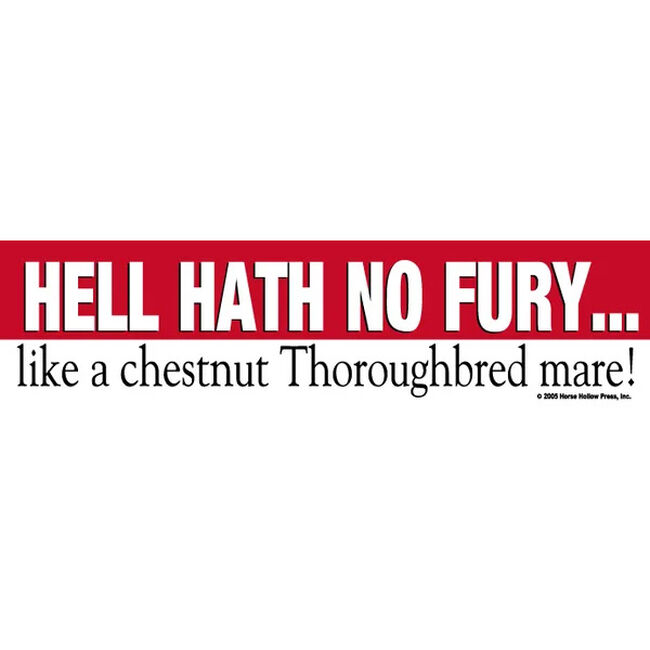 Horse Hollow Press "Hell Hath No Fury" Bumper Sticker image number null