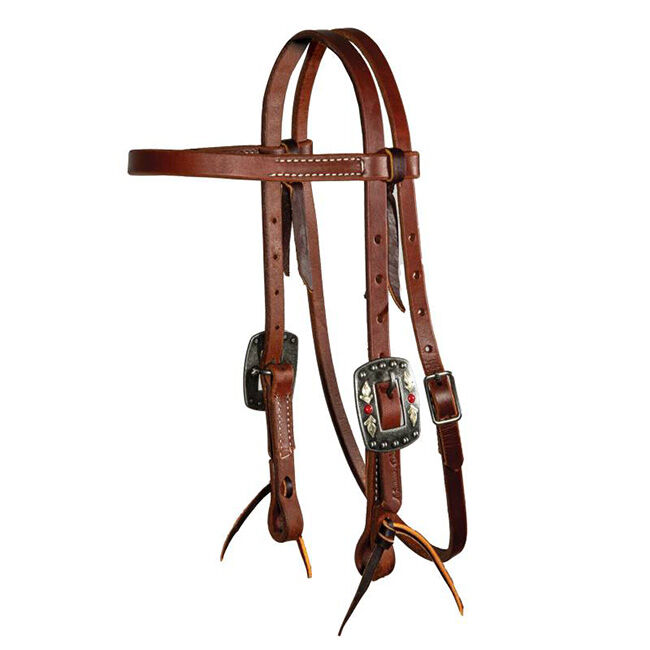 Professional's Choice Ranch Cob 5/8" Browband Headstall with Feather Buckles image number null