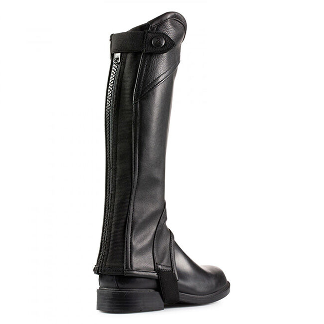 Horze Kids' Soft Leather Half Chaps - Black image number null