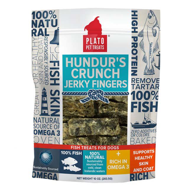 Plato Hundur's Crunch Jerky Fingers Dog Treats 10oz image number null