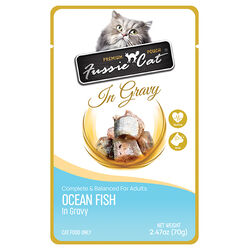 Fussie Cat Premium Pouch in Gravy - Ocean Fish in Gravy - 2.47 oz