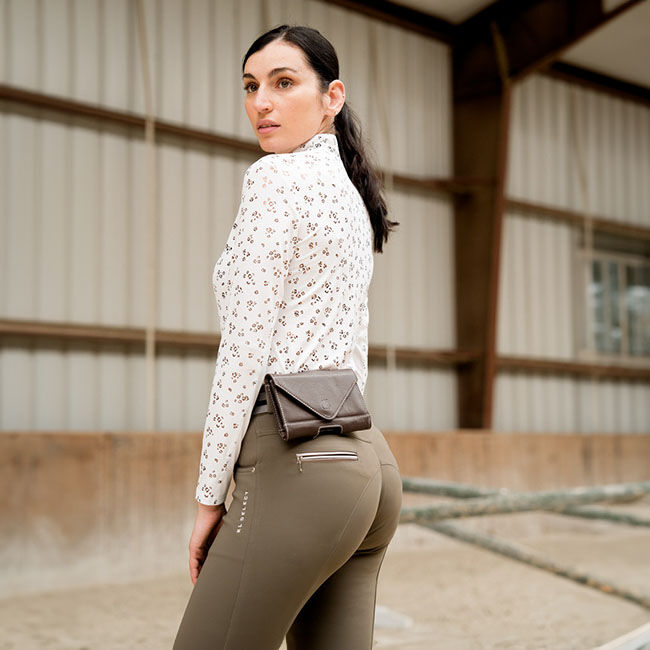 KL Select Women's Gabrielle Knee Patch Breech - Truffle/Copper image number null