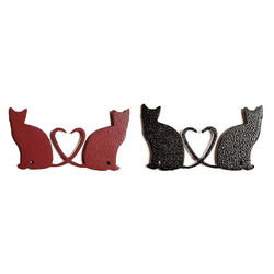 Metal Mazing Magnet - Handmade in NH - Cats with Heart