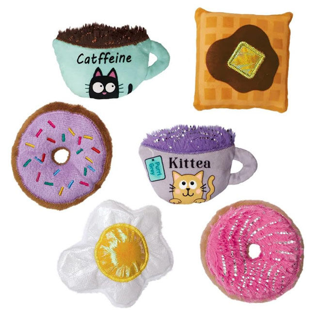 KONG Scrattles Cat Cafe Toy - Assorted Designs image number null