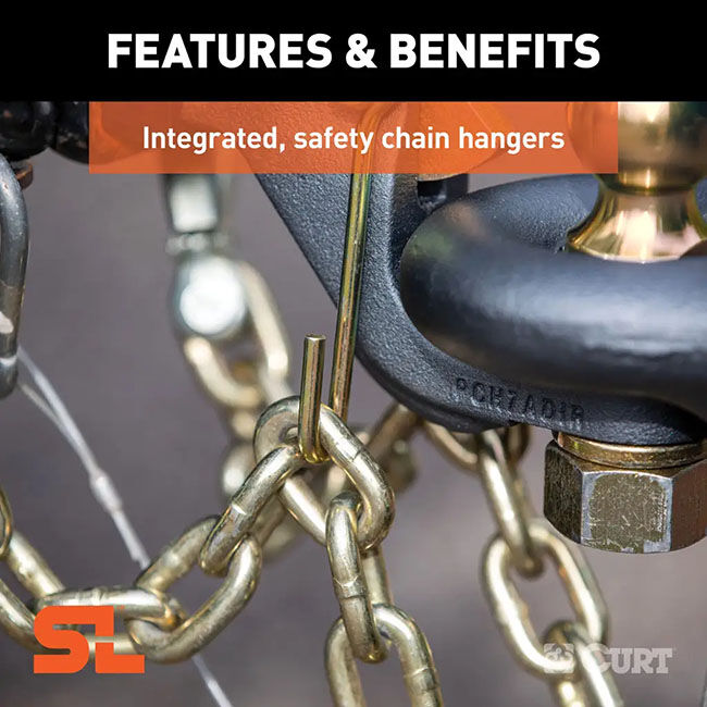 CURT SecureLatch Receiver-Mount Ball & Pintle Hitch image number null