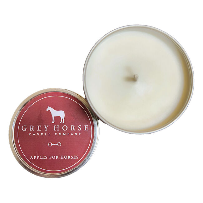 Grey Horse Candle Tin - Apples for Horses image number null