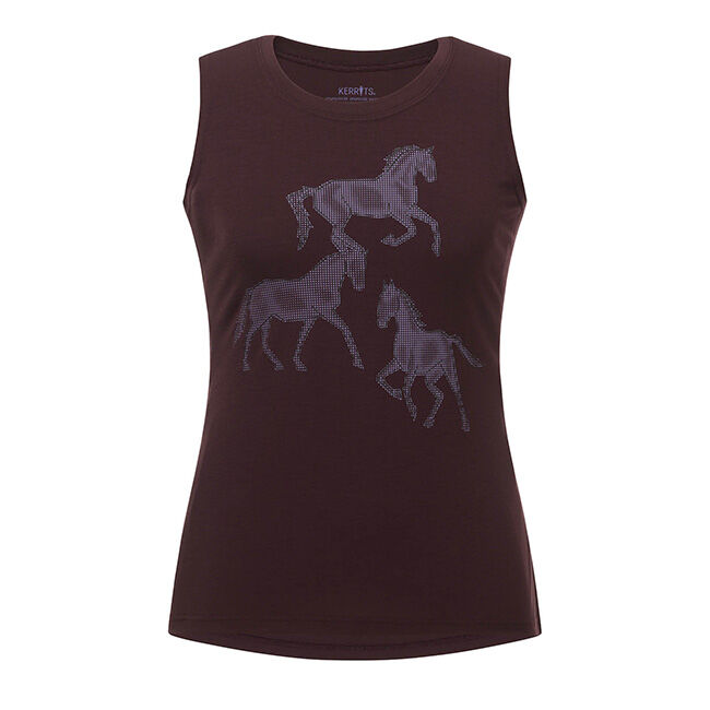 Kerrits Women's Trinity Horse Tank Top - Redwood image number null