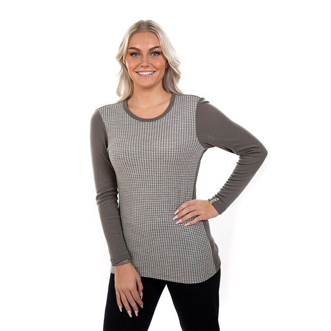 Janus Women's Houndstooth Design Wool Shirt image number null
