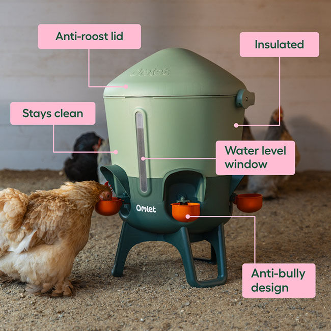 Omlet Insulated Stay Clean Chicken Waterer - 3-Gallon Capacity image number null
