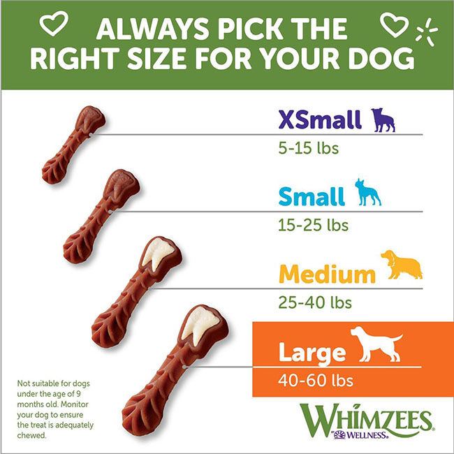 Whimzees Brushzees Dental Dog Treats image number null
