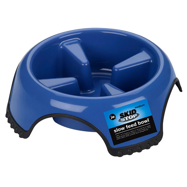 JW Pet Skid Stop Slow Feed Bowl - Assorted Colors image number null