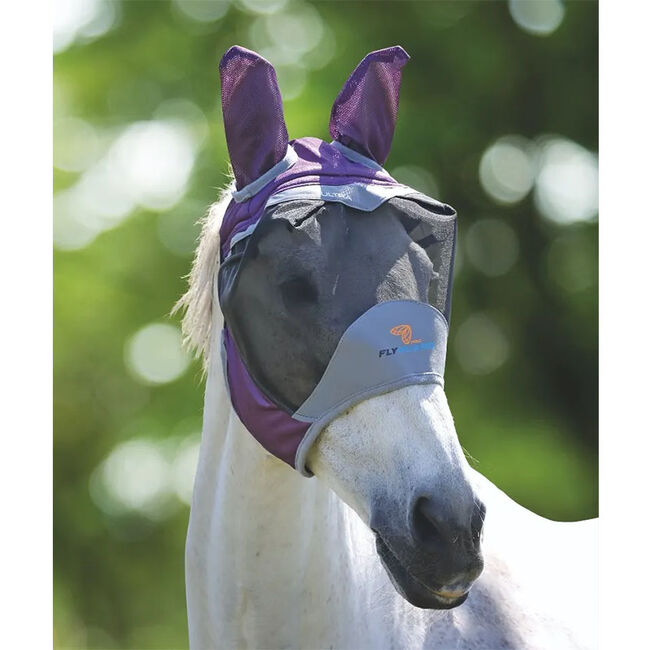 Shires Deluxe Fly Mask with Ears - Purple image number null