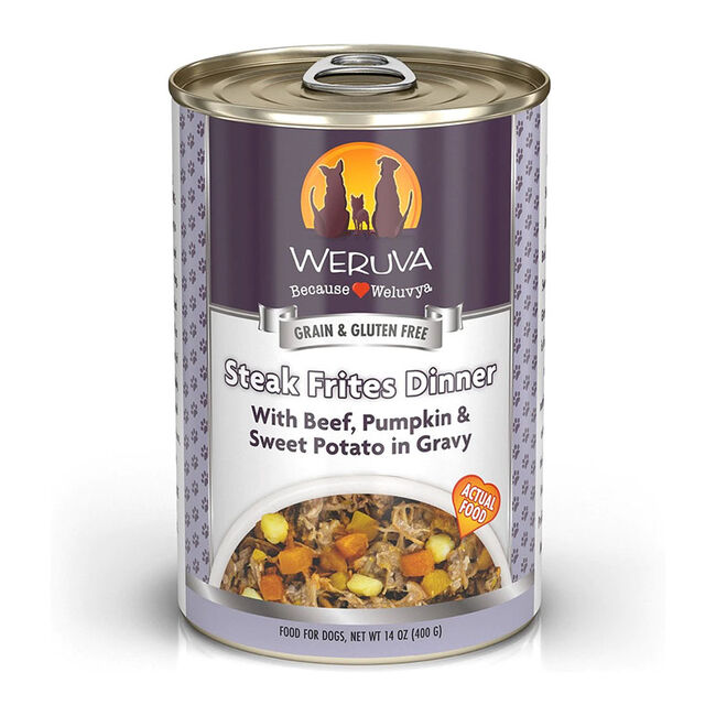 Weruva Classic Dog Food - Steak Frites with Beef, Pumpkin & Sweet Potato in Gravy - 14 oz image number null