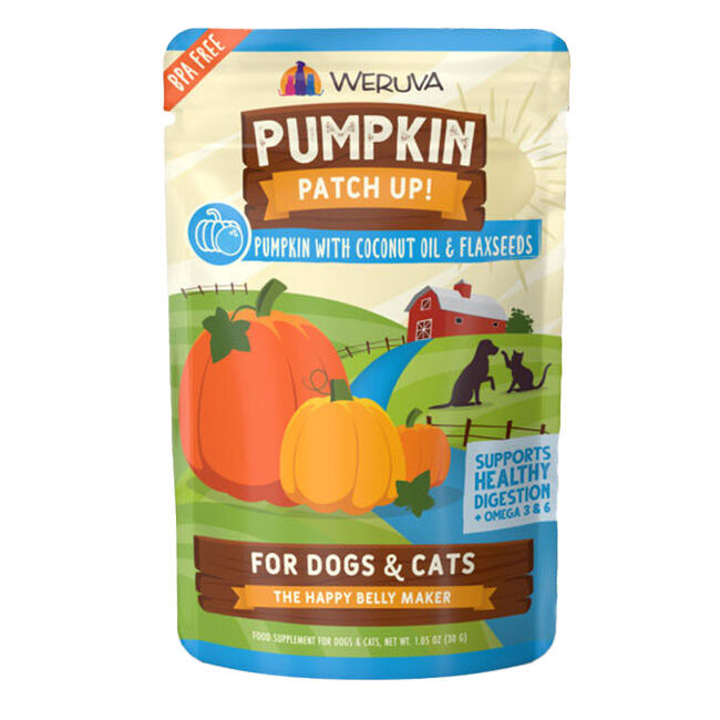 Weruva Pumpkin Patch Up Pumpkin w/ Coconut Oil & Flaxseeds Supplement for Cats & Dogs - 1.05 oz image number null
