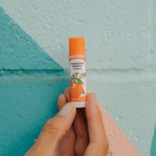 Badger Classic Organic Lip Balm - Tangerine Breeze image number null