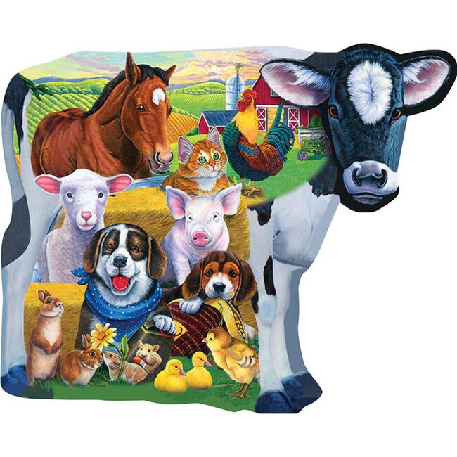 "Farm Friends" 100 Piece Shaped Puzzle image number null