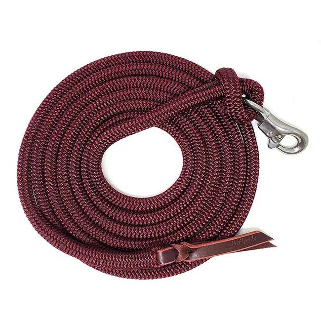 Knotty Girlz 9/16" Diameter Premium Polyester Yacht Braid Lead Rope with Trigger Bull Snap End image number null