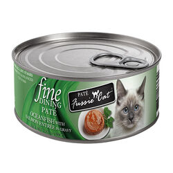 Fussie Cat Fine Dining Pate - Oceanfish with Salmon Entree in Gravy - 2.82 oz