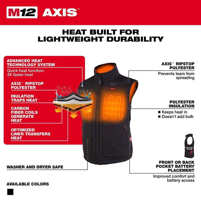 Milwaukee Women's M12 Heated AXIS Vest - Black image number null
