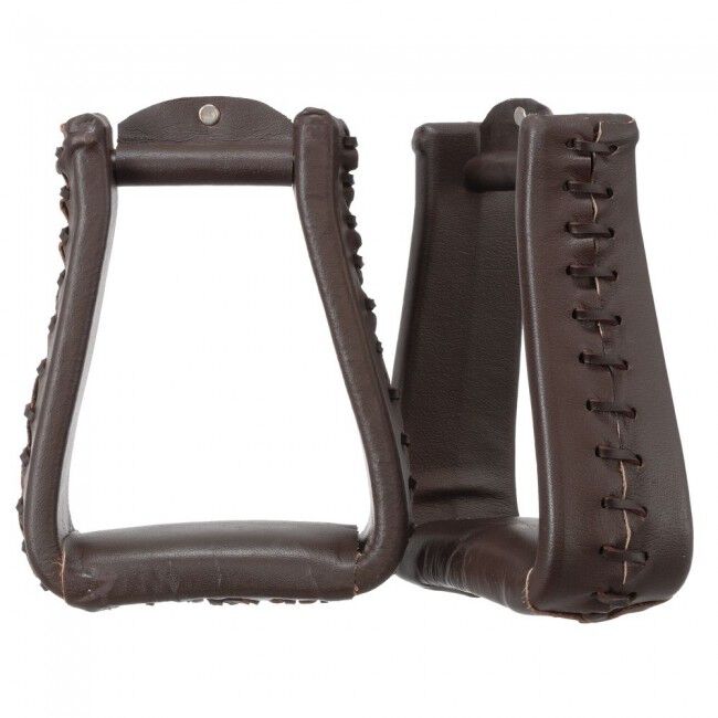 Tough-1 Royal King Oversized Western Stirrups - Dark Oil image number null