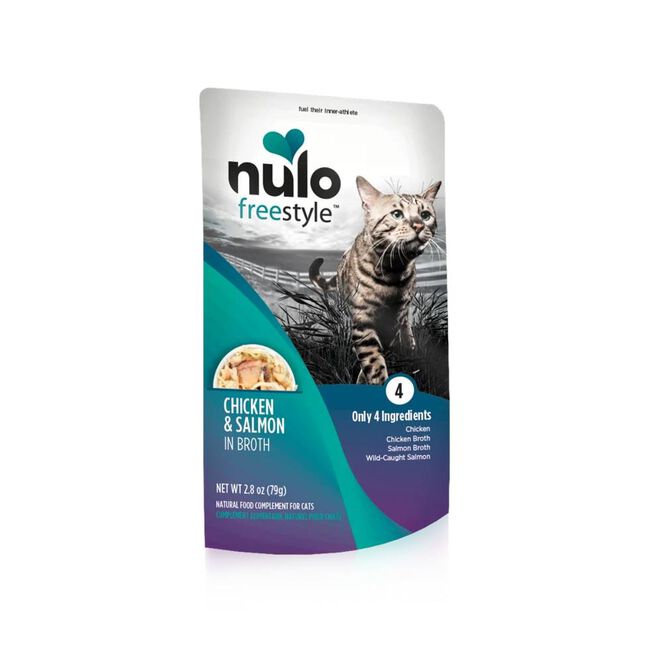 Nulo FreeStyle Meaty Topper for Cats - Chicken and Salmon in Broth Recipe - 2.8 oz image number null