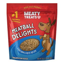 Meaty Treats Meatball Delights Dog Treats - Chicken & Rice Recipe