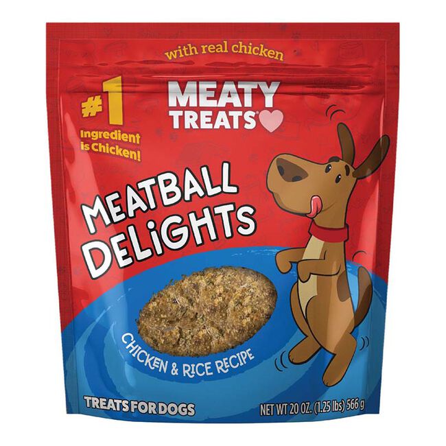 Meaty Treats Meatball Delights Dog Treats - Chicken & Rice Recipe image number null
