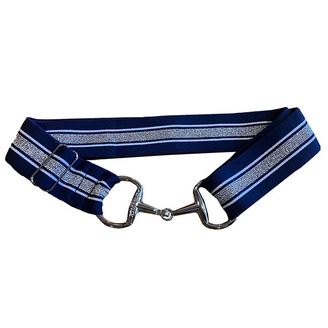 Anademi Stretch Belt with Silver-Tone Bit Buckle - Shimmers image number null