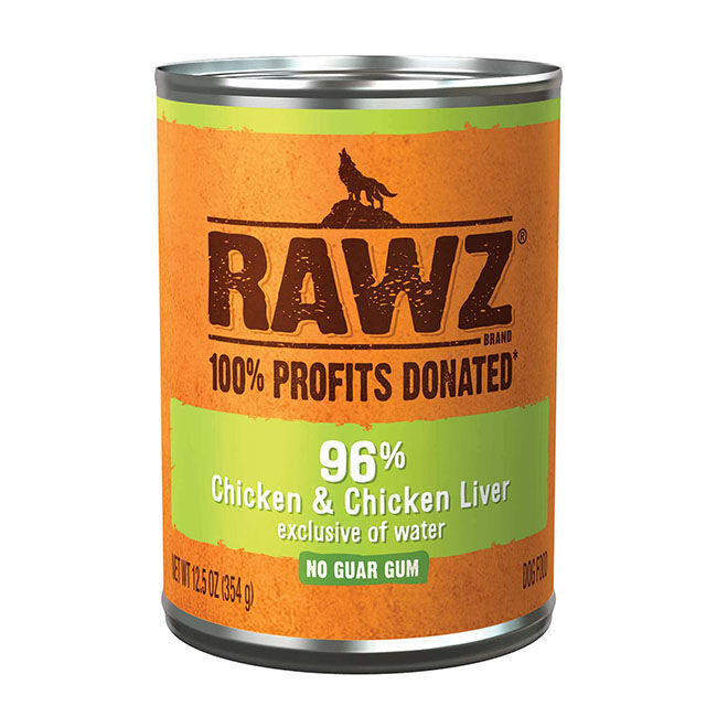 RAWZ Dog Food - 96% Chicken & Chicken Liver - 12.5 oz image number null
