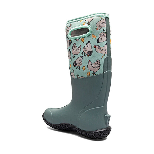 BOGS Women's Farm Boots - Mesa Chickens - Aqua image number null