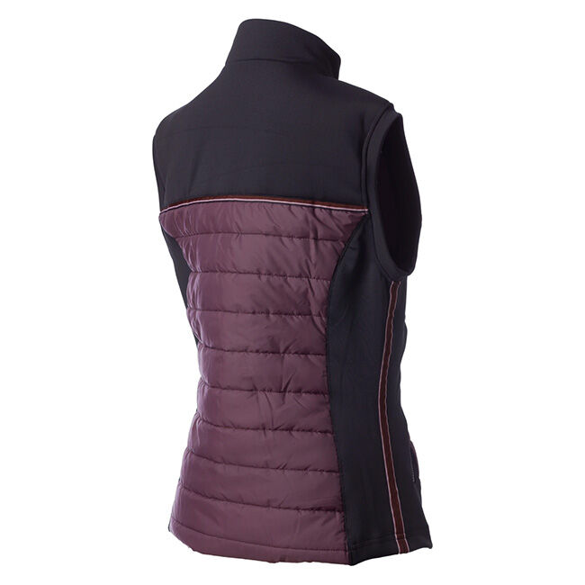 Equinavia Women's Heidi Insulated Riding Vest - Black/Plum Wine image number null
