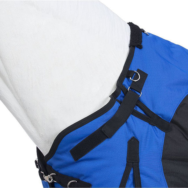 Tough1 1200D Turnout Blanket with Belly Wrap & Snuggit - Royal Blue image number null