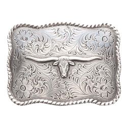 Nocona Longhorn Floral Engraved Buckle