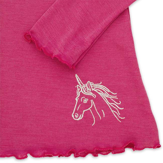 Engel Kids' Wool/Silk Blend Dress Top - Raspberry image number null