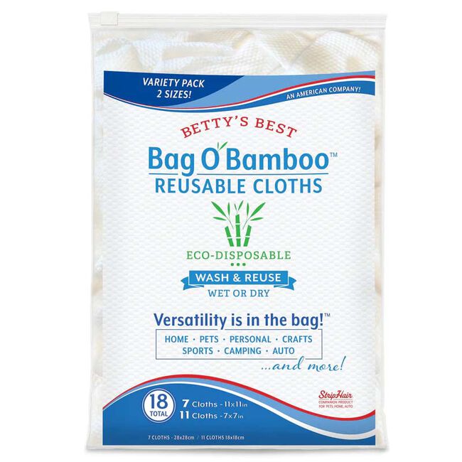 Betty's Best Bag O' Bamboo - Reusable Grooming Cloths image number null