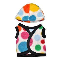 Crafty Ponies Toy Vest and Helmet Cover - White Spotty