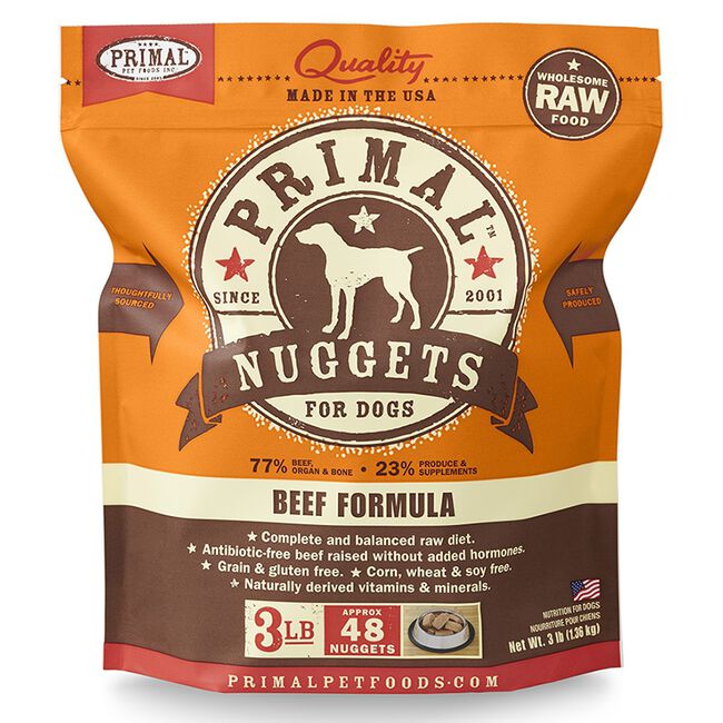 Primal Raw Frozen Nuggets for Dogs - Beef image number null