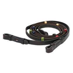 Camelot Anti-Slip Reins with Colored Stops