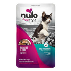 Nulo Freestyle Meaty Topper for Cats - Sardine and Beef in Broth Recipe